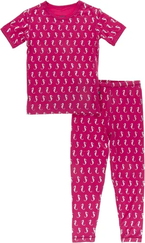 Miniatura 45 de KicKee Pants Conjunto de pijama de manga larga con estampado de piezas