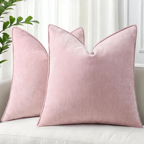 Miniatura 14 de decorUhome - Fundas de Cojín para Sofá 16x16 pulgadas Set de 2, Decorativas Suaves Euro Neutras de Felpilla con Diseño Elegante, Aqua Haze