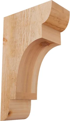 Miniatura 25 de Ekena Millwork COR04X12X12NEB00RWR 4 pulgadas de ancho x 12 pulgadas de profundidad x 12 pulgadas de alto New Brighton Rough Sawn Corbel, cedro rojo