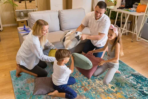 Miniatura 6 de Lahome Alfombras modernas abstractas de 5x7, alfombras grandes lavables para sala de estar, dormitorio, antideslizante, coloridas, alfombra