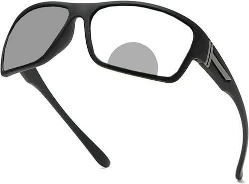 Gafas de lectura bifocales fotocrómicas de transición al aire libre para hombres y mujeres, lentes de sol deportivos para presbicia (negro, 200)