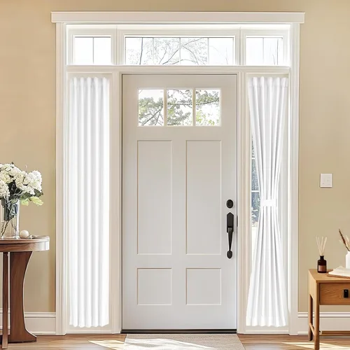 Miniatura 96 de Vatge - Cortinas autoadhesivas para puerta francesa, tratamiento de ventana con filtro de luz sin varillas ni perforaciones para puertas de cristal