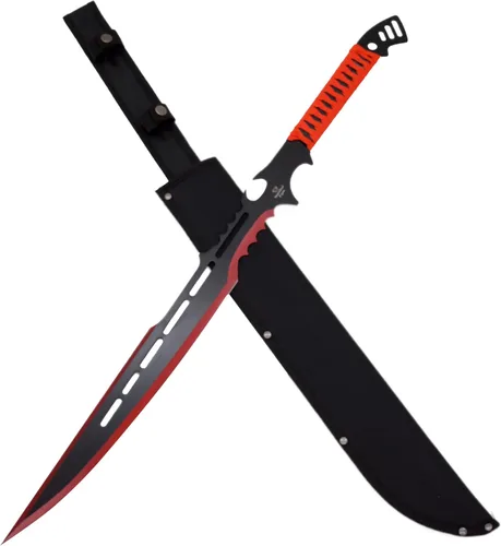 Miniatura 24 de Snake Eye Tactical - Espada de fantasía con funda de nailón, machete para exteriores y camping Plateado negro