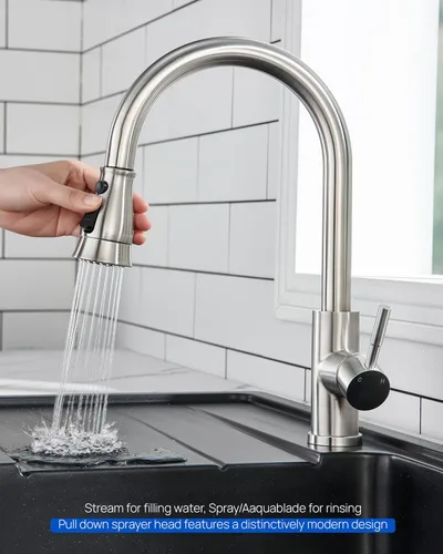 Miniatura 4 de J-HVA Reemplazo del cabezal del rociador de grifo de cocina con 15 adaptadores (actualizado) – Grifo de fregadero de cocina extraíble de repuesto