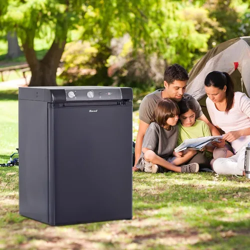 Miniatura 5 de Smad Refrigerador compacto de 3 vías, 110 V, 12 V, GLP, gas propano, 2.1 pies cúbicos para caravana, cámper, camión, barco, fuera de la red