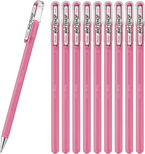 Miniatura 37 de Pentel Mattehop - Cartera con rodillo de gel de 0.039 in, 7 piezas, colores originales Surtido