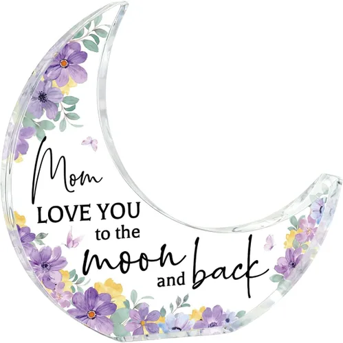Miniatura 7 de Regalos para Abuela, Regalos para Abuela de los Nietos, Decoraciones de Luna Acrílica 5.0 x 4.0 pulgadas, Día de las Madres, Navidad, Regalos