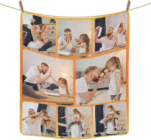 Miniatura 37 de Regalos personalizados de cumpleaños para el Día del Padre, para papá, abuelo, hombres, manta personalizada con fotos para mi papá, regalos de hija
