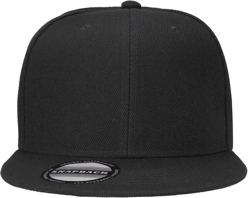 Miniatura 4 de Gorra clásica Snapback estilo Hip Hop plana en blanco, color sólido, tamaño ajustable