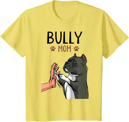 Miniatura 48 de American Bully Mom Cute Dog Mama Camiseta divertida para mujer, Blanco, S