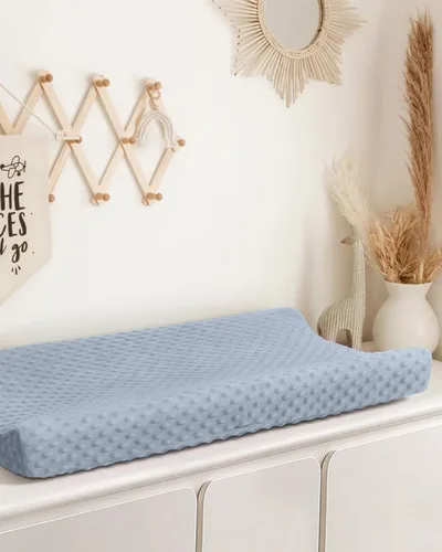 Miniatura 6 de Babebay Funda para cambiador, fundas de felpa ultra suaves de lunares minky para cambiadores para bebés, niños y niñas, transpirable, paquete de 2