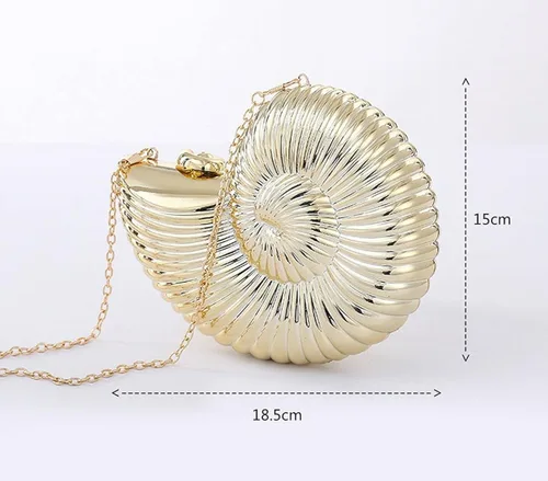 Miniatura 8 de QZUnique Conch - Bolso bandolera con correa de cadena para mujer, de acrílico