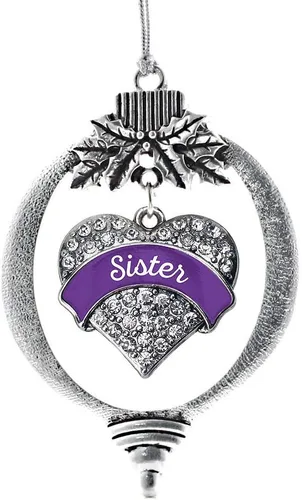 Miniatura 144 de Inspired Silver Adornos festivos de dije de corazón pave de plata con circonitas cúbicas