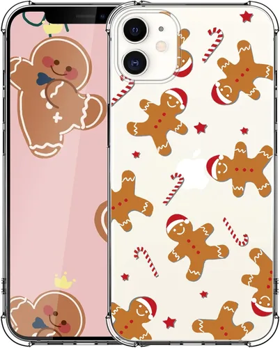 Miniatura 13 de Funda de Navidad para iPhone XR, diseño impreso de hombre de jengibre, transparente, suave, a prueba de golpes, funda protectora de TPU a prueba