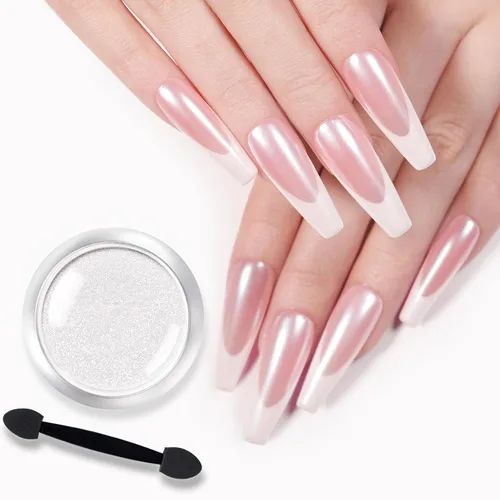 Miniatura 13 de Born Pretty Polvo de Uñas Holográfico Fino Efecto Arco Iris Iridescente Multi Cromo para Manicura en Polvo de Pigmento Holográfico para Salón, Arte