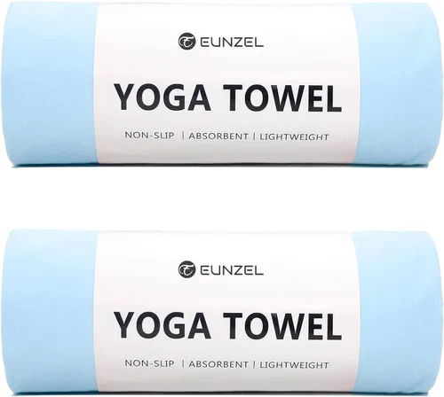 Miniatura 8 de Eunzel Toalla de yoga caliente antideslizante para esterilla de yoga, toalla de microfibra absorbente del sudor para yoga caliente, pilates y Morado