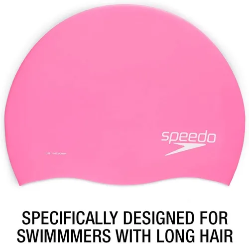 Miniatura 2 de Speedo Gorro de natación de pelo largo de silicona Rosa