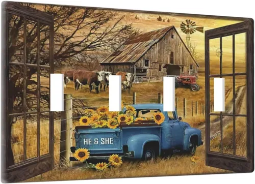 Miniatura 75 de Rainbow in the Clouds - Placas de Pared de Doble Interruptor de 2 Posiciones, Panel de Arte Rosa, Cubierta de Interruptor de Luz, Placa Frontal Arco