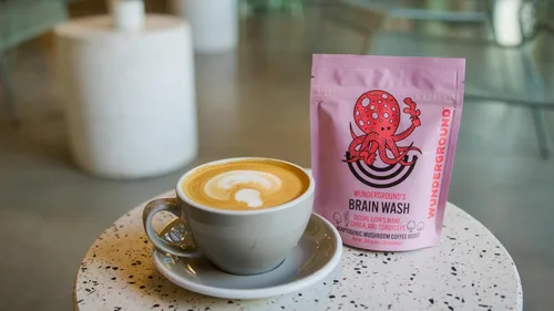 Miniatura 4 de Wunderground Brain Wash - Polvo orgánico superboost de hongos para café, té y agua, Cordyceps, melena de león, chaga y hongos adaptogénicos Reishi