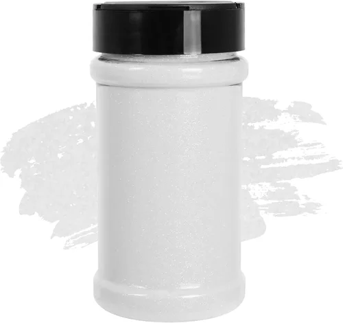Miniatura 52 de Purpurina blanca ultrafina, 16 oz (1 lb), purpurina fina para manualidades de resina, uñas, vasos, slime, cosméticos y decoración de festivales