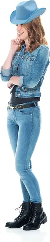 Miniatura 5 de 4E's Novelty Sombrero de vaquero para mujeres y hombres, sombrero de vaquera de fieltro para adultos, accesorios de vestir para fiesta occidental