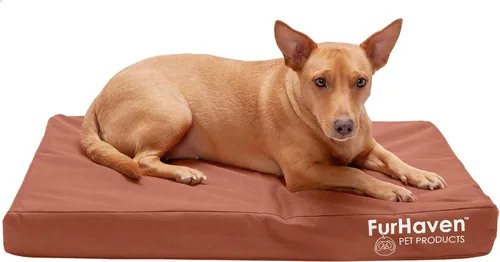 Miniatura 27 de Furhaven Cama ortopédica resistente al agua para perros grandes con funda extraíble lavable, para perros de hasta 95 libras – Colchón de lona Oxford