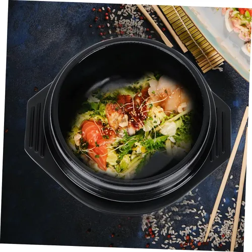 Miniatura 5 de Olla de sopa de miso coreano con bandeja, ollas de cerámica, utensilios de cocina para el hogar, olla de cocina, olla de sopa delicada, olla