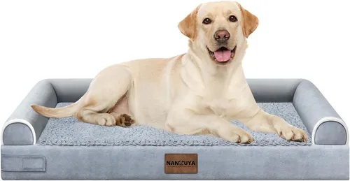 Miniatura 11 de Cama ortopédica lavable para perros medianos y grandes: cama con cojines de apoyo para perros medianos y grandes, cama impermeable de espuma tipo