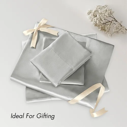 Miniatura 276 de Madison Park Essentials - Juego de sábanas de satén de lujo y sedoso con brillo natural, bolsillo elástico de 14 pulgadas para colchones de hasta 16