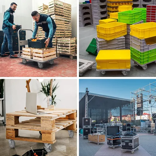 Miniatura 6 de Ruedas de Carretilla Ninoso, Juego de 4 Ruedas Industriales de Alta Resistencia de 4" con Capacidad de Carga de 1200 Libras, Ruedas para Carro