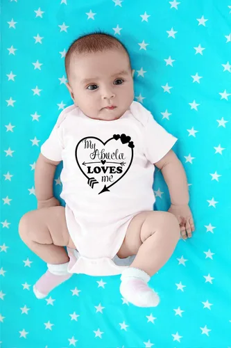 Miniatura 15 de CBTwear My Abuela Loves Me – Ropa de bebé – Divertido traje de bebé para recién nacido para niños y niñas