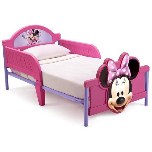 Delta Children - Cama infantil de niños pequeños con cabecero 3D, modelo Minnie Mouse de Disney