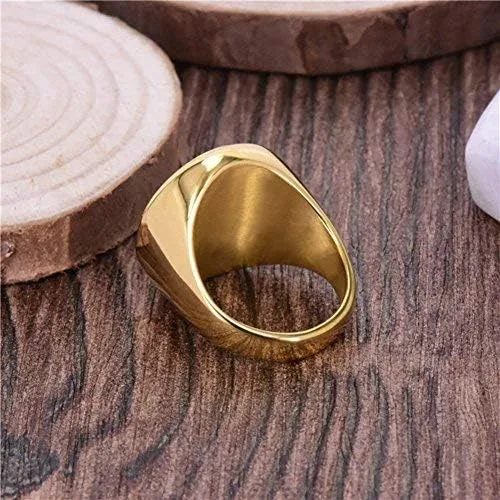 Miniatura 3 de jajafook Hexagrama six-pointed judío estrella de David incrustaciones banda de boda anillos para hombres tono de oro