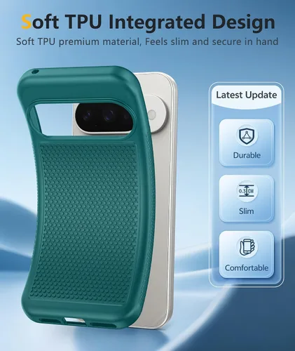 Miniatura 401 de FNTCASE Funda para iPhone 17 Pro: Fundas delgadas translúcidas de color azul claro compatibles con MagSafe, protección completa de la cámara