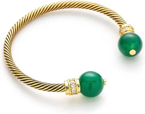Miniatura 2 de C.Paravano Pulsera para mujer Pulsera chapada en oro Pulseras de cadena Pulseras de cuentas Pulsera de cuentas para mujer Pulsera de cristales
