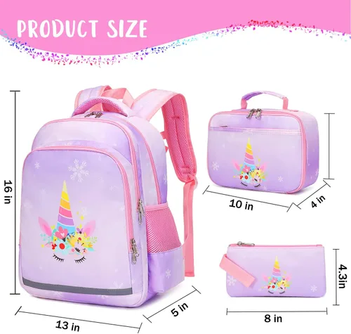 Miniatura 4 de Mochila para niñas para niños, mochilas para niños pequeños, Pp-uni, 15 *4*11 (IN), Unicornio