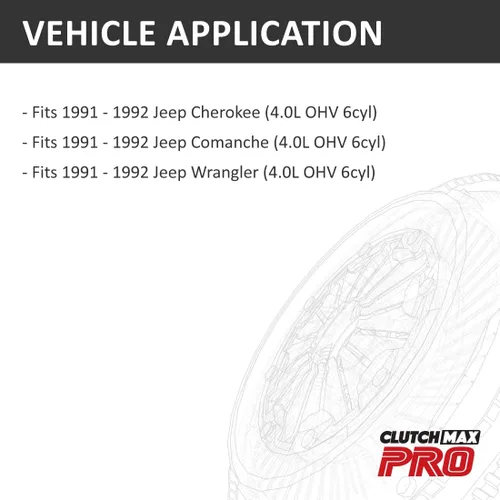 Miniatura 3 de PRO Performance Stage 3 Kit de embrague con volante compatible con Jeep Cherokee Comanche Wrangler 4.0L 1991 1992 (CP01034HDC-FW167002-ST3)