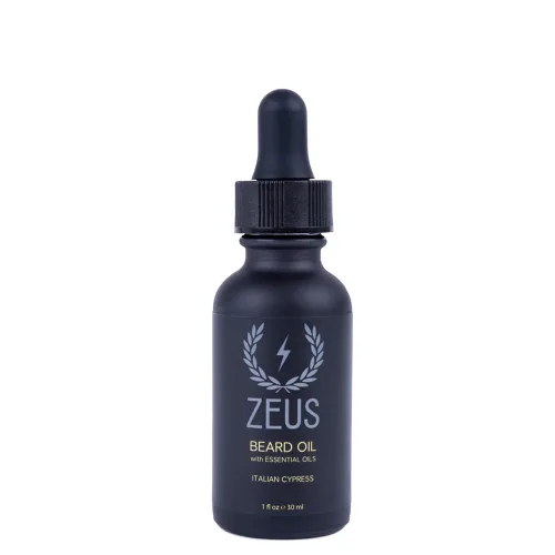 ZEUS Aceite natural para barba para hombres, aceite de aseo prémium para suavizar, hidratar, acondicionar y controlar el encrespamiento en la barba