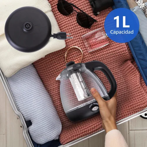 Miniatura 9 de Taylor Swoden Hervidor Eléctrico con Infusor de Té, Hervidor de Agua Eléctrico Pequeño de 1L con Mantenimiento de Calor, Hervidor de Agua Caliente
