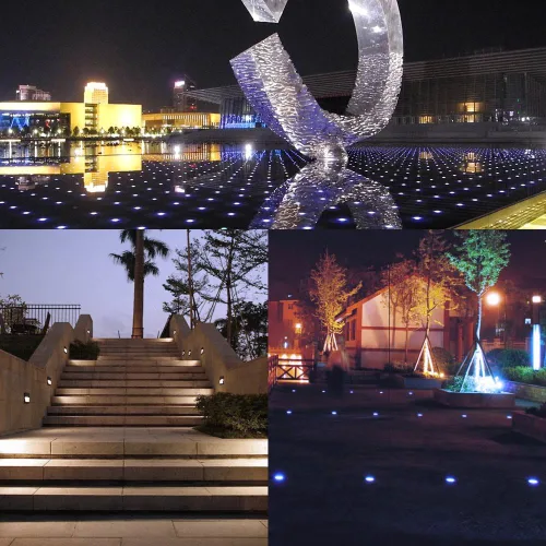 Miniatura 2 de Tomshine Kit de luces LED empotrables para terraza, paquete de 16 luces de paso de 1.260 in de diámetro para exteriores, impermeables, luces