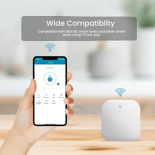 Miniatura 5 de DESLOC G2 Smart Lock WiFi Gateway, puerta de enlace para cerradura de puerta inteligente, puente Wi-Fi, bloqueo inteligente de control remoto