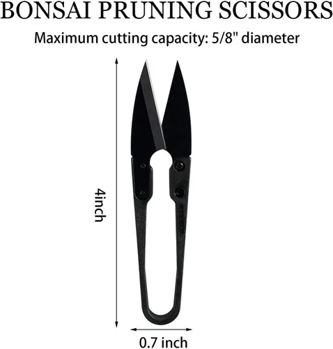 Miniatura 7 de 16 tijeras de podar para bonsái, mini tijeras de podar para recortar brotes y hojas