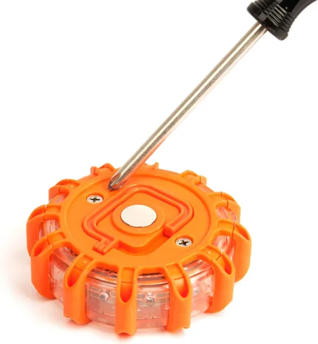 Miniatura 12 de WAGAN Fred Disco de luces LED parpadeantes para emergencia en carretera, paquete de de 3, Rojo