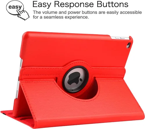 Miniatura 5 de Funda giratoria para iPad de 9ª generación 2021 / iPad de 8ª generación 2020 / iPad de 7ª generación 10.2" 2019, funda tipo folio con soporte Rojo 01