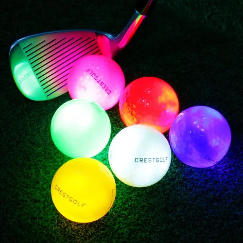 Miniatura 7 de Crestgolf Paquete de 6 pelotas de golf que brillan en la oscuridad iluminadas por la noche con temporizador de reinicio de 12 minutos