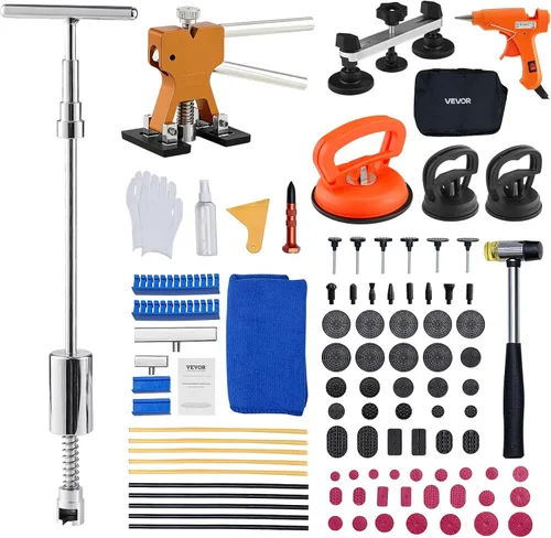 Miniatura 12 de VEVOR - Kit para eliminar abolladuras, reparación sin pintura, de acero inoxidable, para abolladuras menores, de puerta y daños por granizo, 117