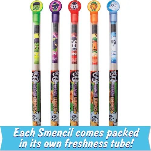 Miniatura 4 de Lápices de Halloween Smencils – Lápices perfumados gourmet patentados HB #2, 5 unidades, regalos para niños, suministros escolares, recompensas