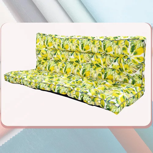 Miniatura 49 de Cojín para columpio de 2-3 plazas, cojines para exteriores con respaldo grueso de 4 pulgadas, almohadilla antidecoloración impermeable para jardín