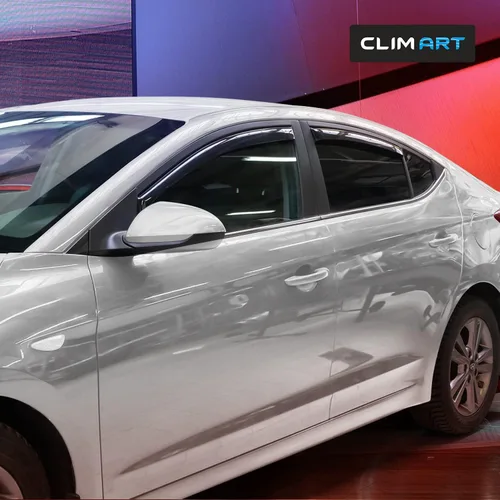 Miniatura 4 de CLIM ART Protectores de lluvia increíblemente duraderos en el canal para Hyundai Elantra 2017-2020 Sedán, deflectores de ventana originales, viseras