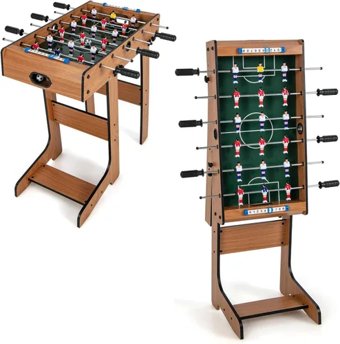 Giantex Mesa de futbolín plegable de 27 pulgadas con 2 mini balones de fútbol, puntuación - Certificado ASTM para recreación en interiores, ideal